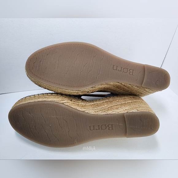 Born Suede Espadrilles Size 8 EUC *Blue/Brown* - Picture 4 of 9
